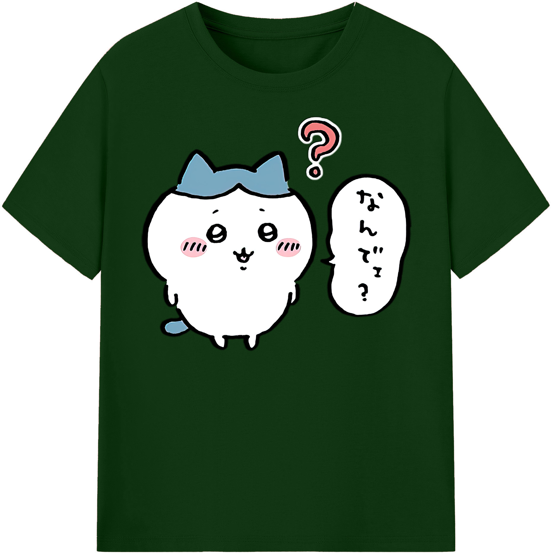 （画像用） ちいかわ ハチワレ Chii-kawa hachiware 綿100％半袖Tシャツ（フロントプリント）
